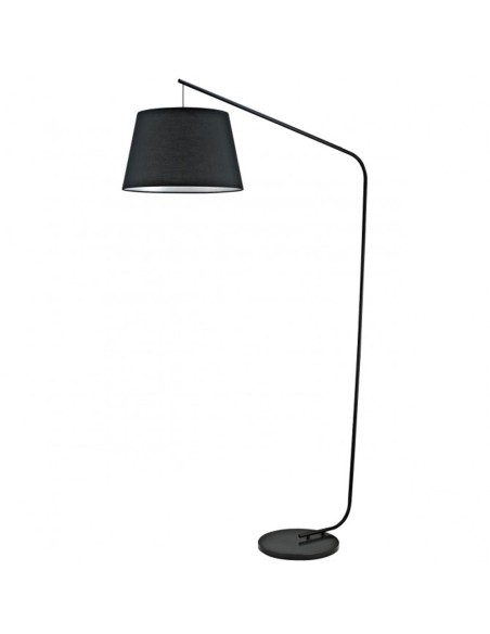 Pie de salón negro con pantalla negra