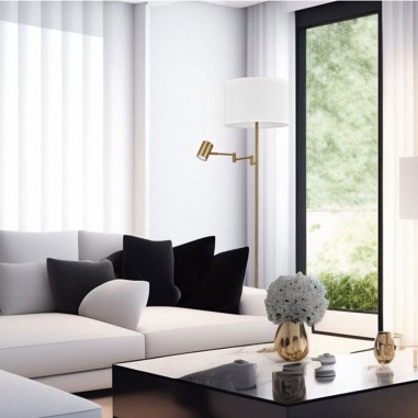 Pie de salón pantalla y brazo articulado