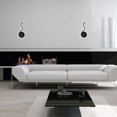 Aplique Caracol Led Negro