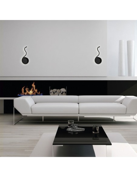 Aplique Caracol Led Negro