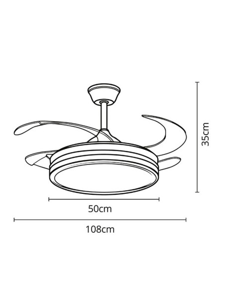 Ventilador blanco retráctil económico