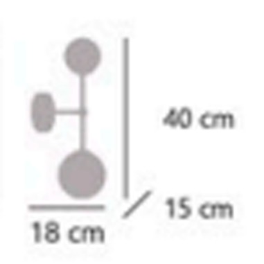 Aplique barato pared con bola blanca