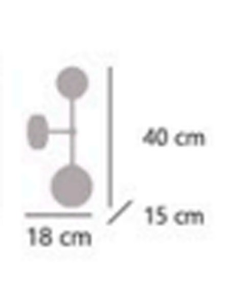 Aplique barato pared con bola blanca