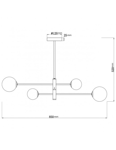 Lámpara dorada brazos orientables