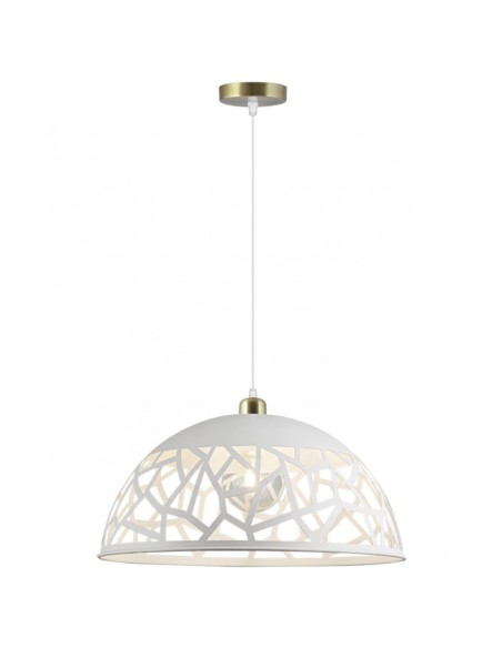 Lámpara blanca acrílico y metal.