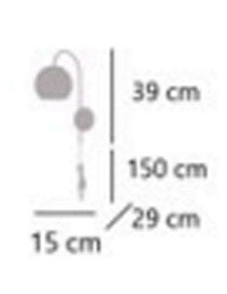 Aplique negro con latón y tulipa cuarteada