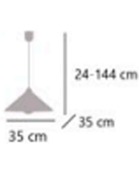 Lámpara suspendida negro y cuero