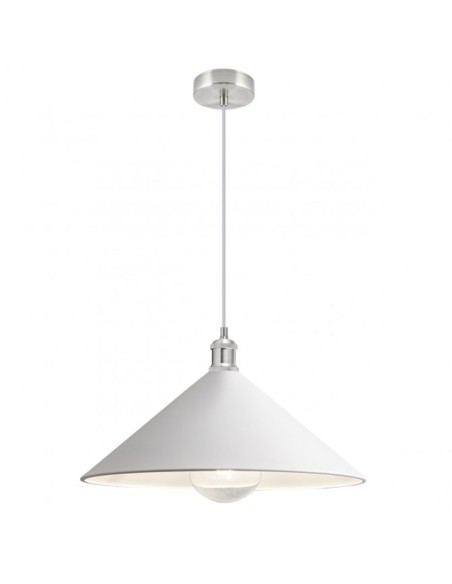 Lámpara colgante metal blanco