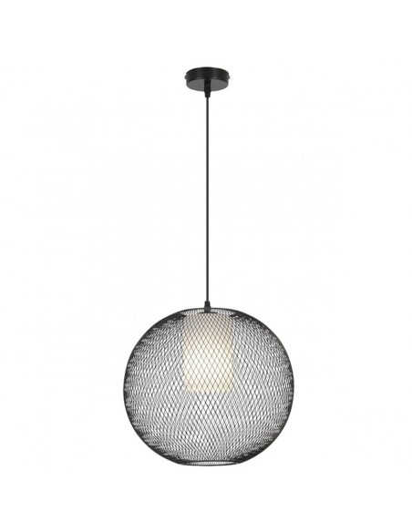 Lámpara bola malla negra