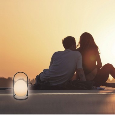 Lámpara de mesa metal y acrílico RGB