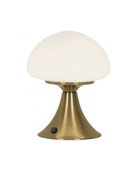 Lámpara sobremesa champiñón oro satinado