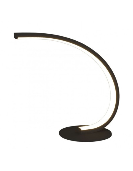 Lámpara de sobremesa led negra