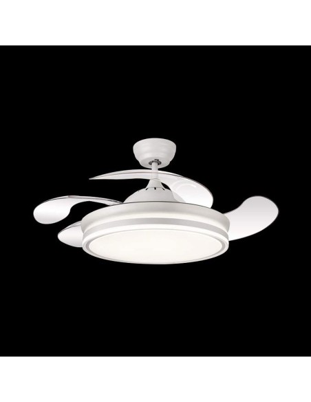 Ventilador retráctil blanco eficiente