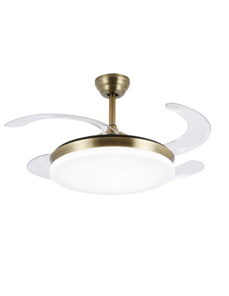 Ventilador de techo dorado con APP