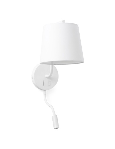 Aplique con Lector y Doble Interruptor en la Base