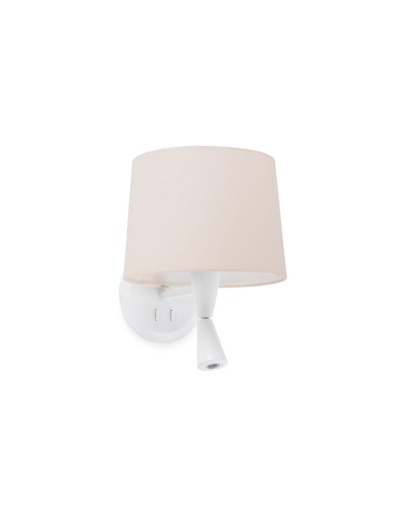 Aplique cabecero acero blanco con lector