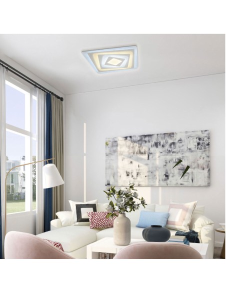 Plafón Maya Dimable Mando Apagado Automático Modo Noche