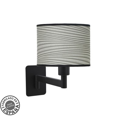 Moda Aplique Negro Pantalla Surco Gris