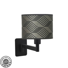 Moda Aplique de Pared Negro...