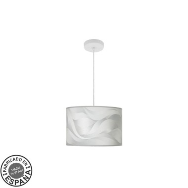 Lámpara de Techo Blanco-Ola Gris