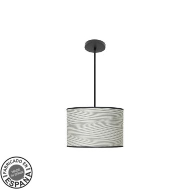 Colgante de Techo Negro Pantalla-Surco Gris