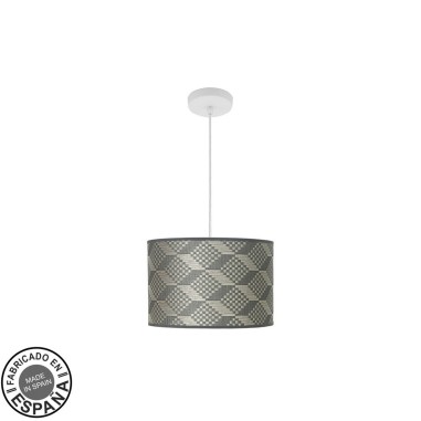 Moda Colgante de Techo Pantalla Blanco-Tetris Gris