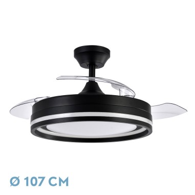 Ventilador de techo Cerrato negro Fabrilamp