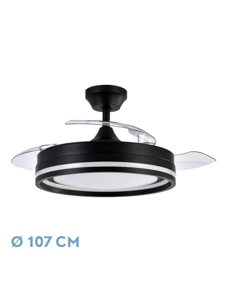 Ventilador de techo Cerrato negro Fabrilamp