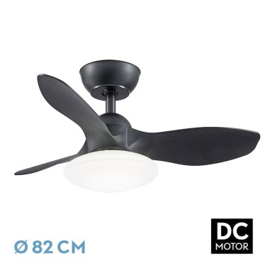 Ventilador DC Negro con Mando