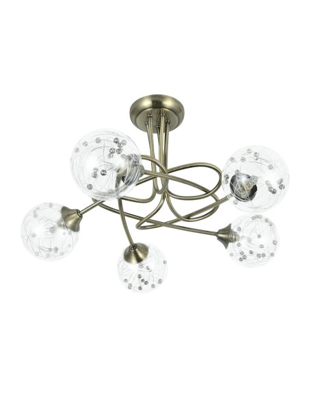 Plafón de Techo Cuero Tulipas Cristal