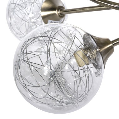 Plafón de Techo Cuero Tulipas Cristal