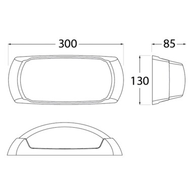 Aplique Exterior Resina Blanca IP66