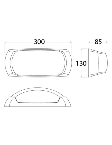Aplique Exterior Resina Blanca IP66