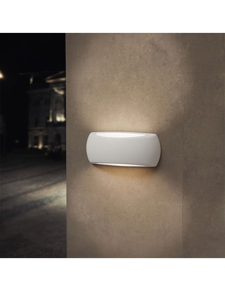 Aplique Luz Doble Sentido Resina Blanca IP66