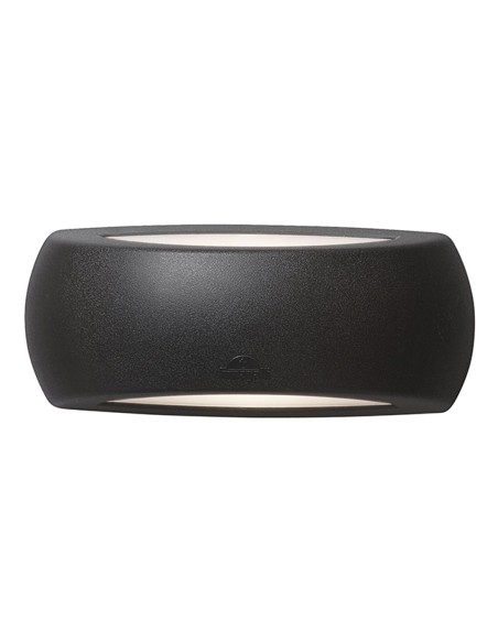 Aplique Luz Arriba y Abajo Resina Negra IP66