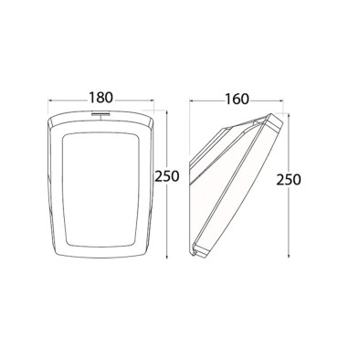 Aplique Diseño Gris Resina IP66