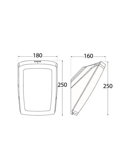 Aplique Diseño Gris Resina IP66