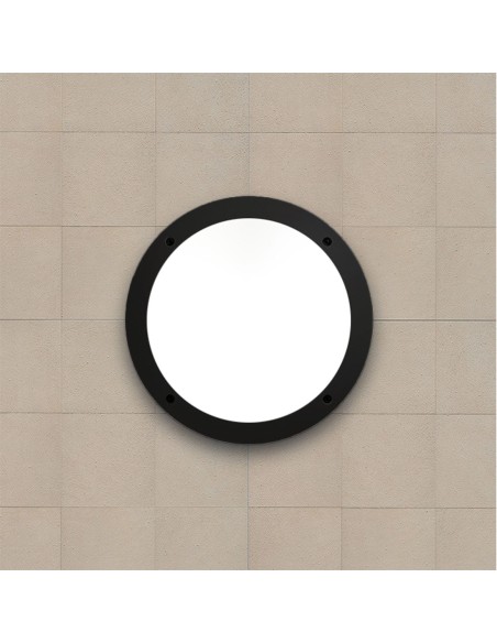 Plafón de Techo o Pared Negro Resina IP66