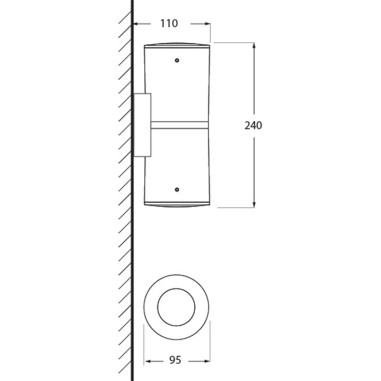 Aplique Blanco 2 Luces Exterior con...