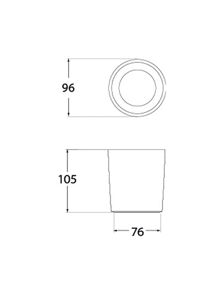Plafón Exterior 1 Luz Resina Blanca