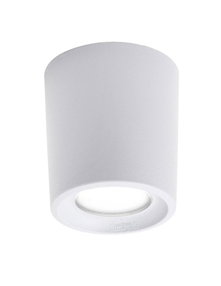 Plafón Exterior 1 Luz Resina Blanca