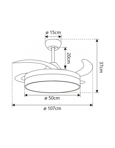Ventilador de techo Malta cuero máxima eficiencia.