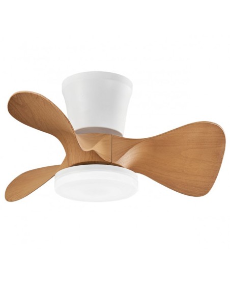 Ventilador plafón Siux blanco madera