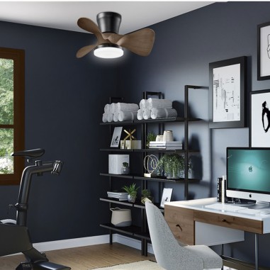 Siux ventilador de techo negro madera