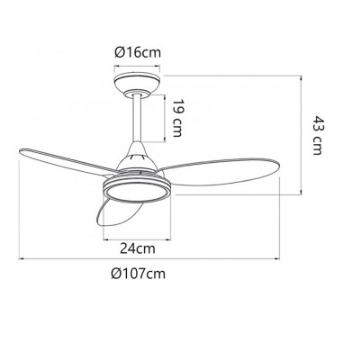 Ventilador con regular de luz barato
