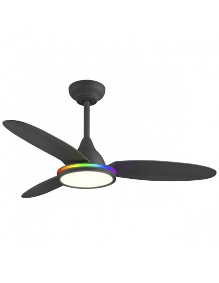 Ventilador Mahón negro con RGB