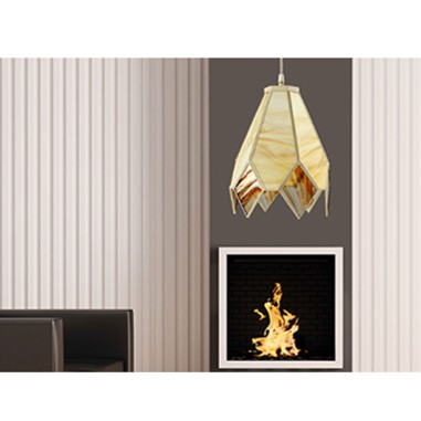 Farol Estaño Pico Crema Cristal...