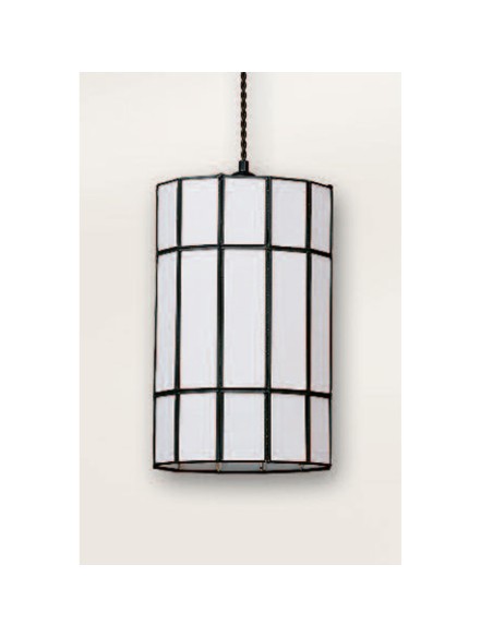 Farol Cilindro Opalina Blanca