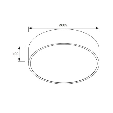 Plafón Led Blanco 60 CM