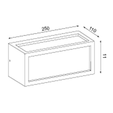 Aplique Exterior IP65 Bidireccional